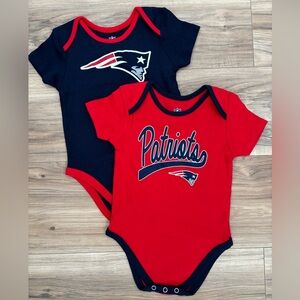 NFL New England Patriots Baby One-Piece Bodysuits in Red and Navy